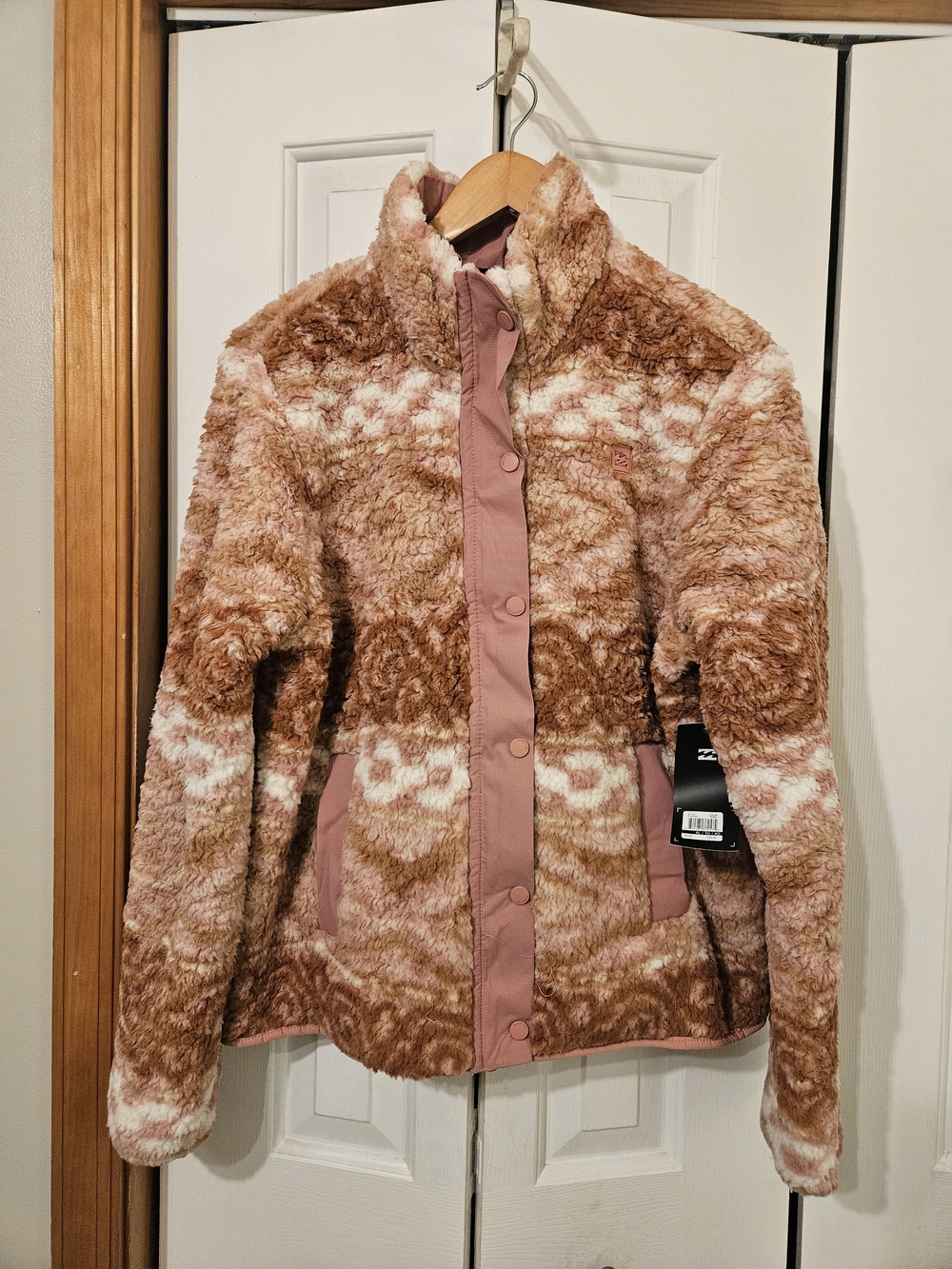 NWT Billabong Rose Sherpa Fleece Jacket Womenβs XL Southwestern Aztec